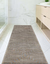 Metropolitan Matrix Collection Area Rug -  Skyline Runner Gray and Gold  lifestyle 237