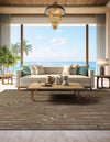 Metropolitan Matrix Collection Area Rug -  Skyline Square Gray and Gold  lifestyle 178