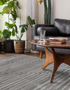 Metropolitan Matrix Collection Area Rug -  Skyline Rectangle Gray and Silver  lifestyle 35
