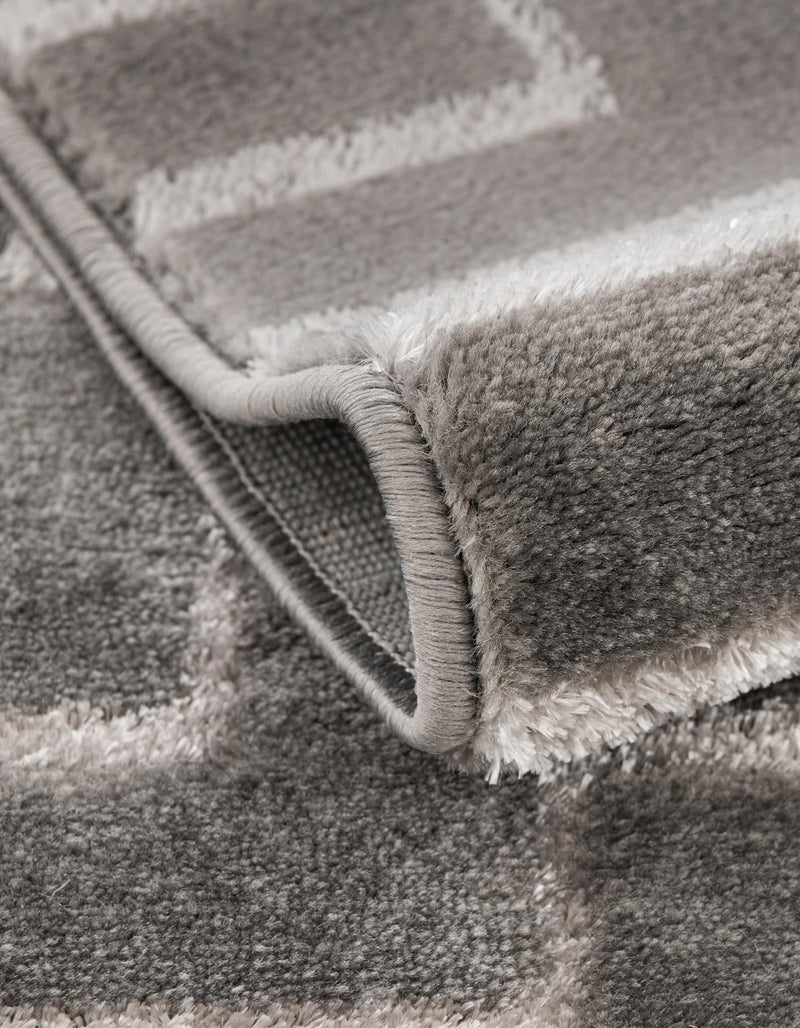Metropolitan Matrix Collection Area Rug -  Skyline Rectangle Gray and Silver  lifestyle 51