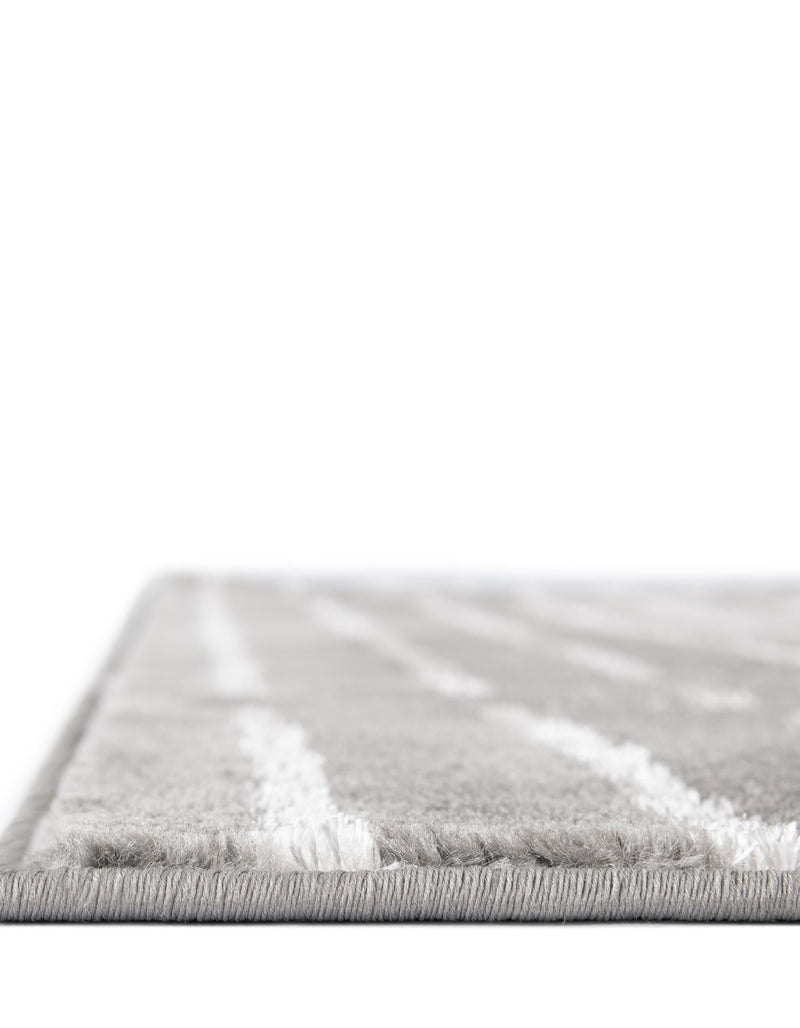 Metropolitan Matrix Collection Area Rug -  Skyline Rectangle Gray and Silver  lifestyle 55