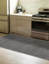 Metropolitan Matrix Collection Area Rug -  Skyline Runner Gray and Silver  lifestyle 194