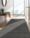 Metropolitan Matrix Collection Area Rug -  Skyline Runner Gray and Silver  lifestyle 239