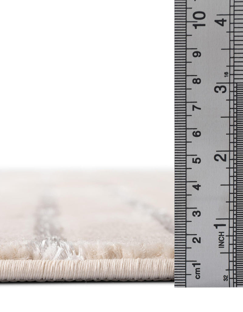 Metropolitan Matrix Collection Area Rug -  Skyline Rectangle White and Silver  lifestyle 46