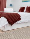 Metropolitan Matrix Collection Area Rug -  Skyline Runner White and Silver  lifestyle 117