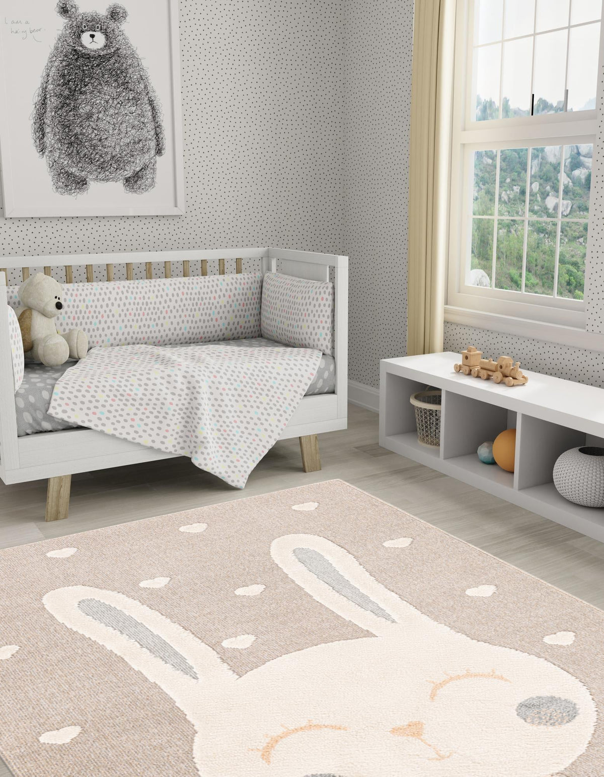Wonder Tykes Collection Area Rug -  Blisswood Rectangle Peach Blossom  lifestyle 4