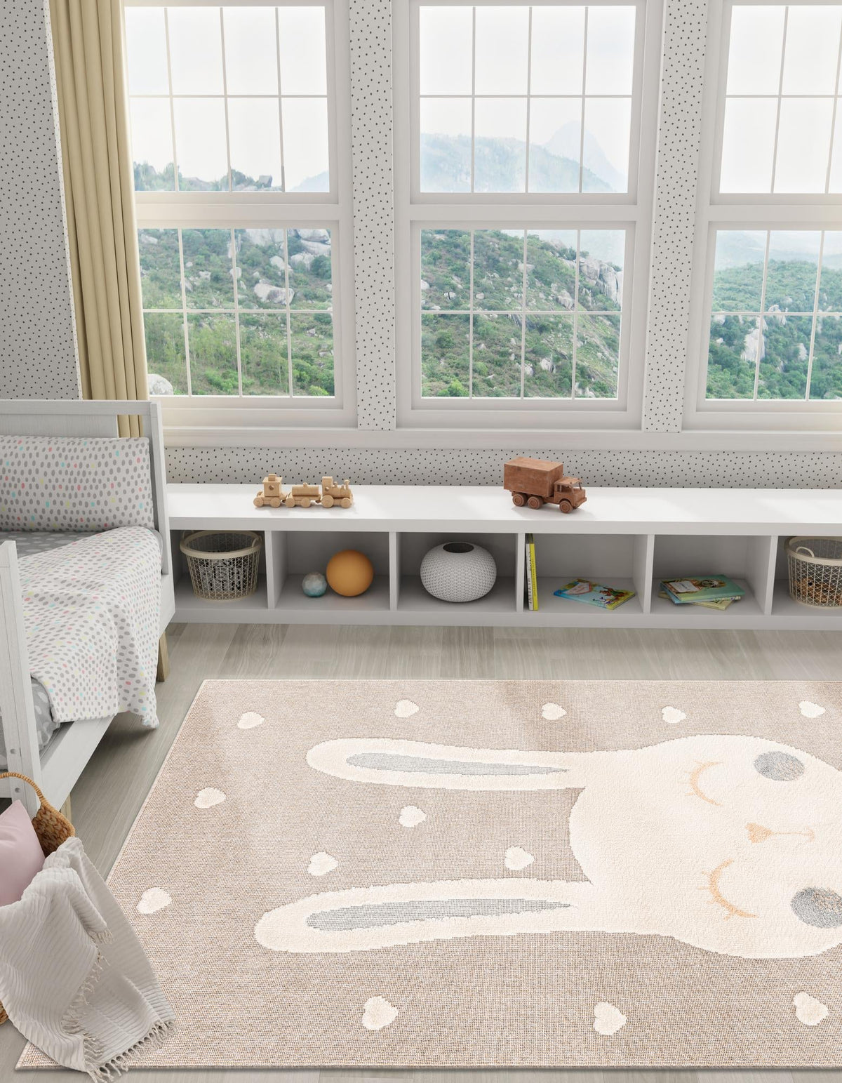Wonder Tykes Collection Area Rug -  Blisswood Rectangle Peach Blossom  lifestyle 6