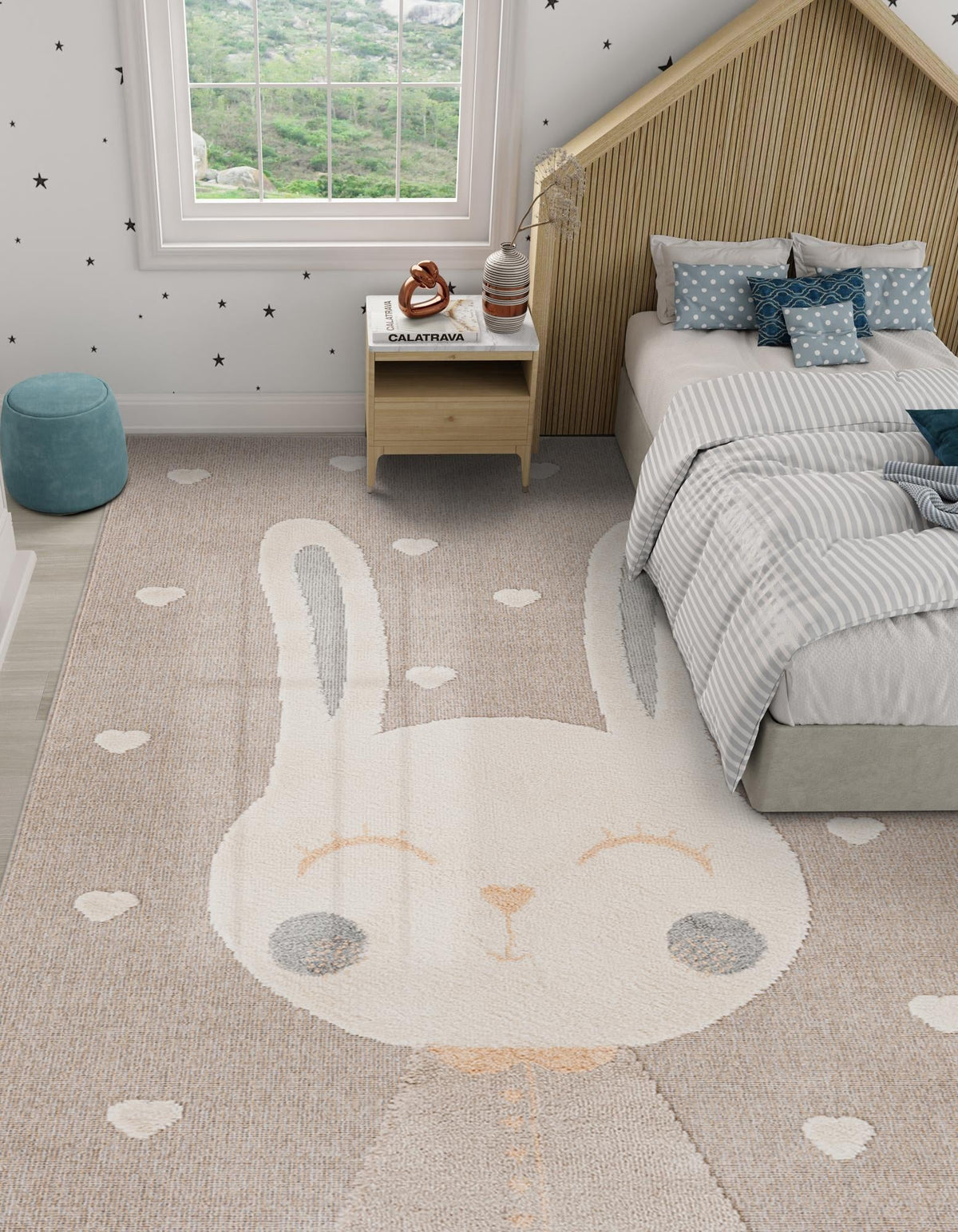 Wonder Tykes Collection Area Rug -  Blisswood Rectangle Peach Blossom  lifestyle 7
