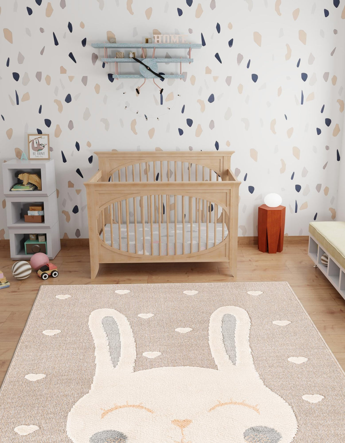 Wonder Tykes Collection Area Rug -  Blisswood Rectangle Peach Blossom  lifestyle 9