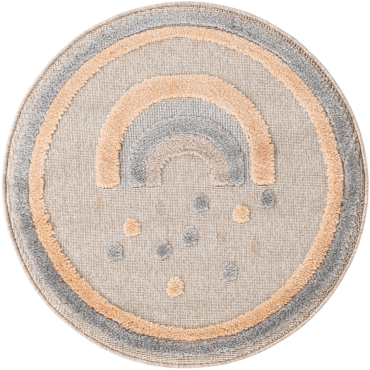 Wonder Tykes Collection Area Rug -  Frolicfield Round Multi  lifestyle 44