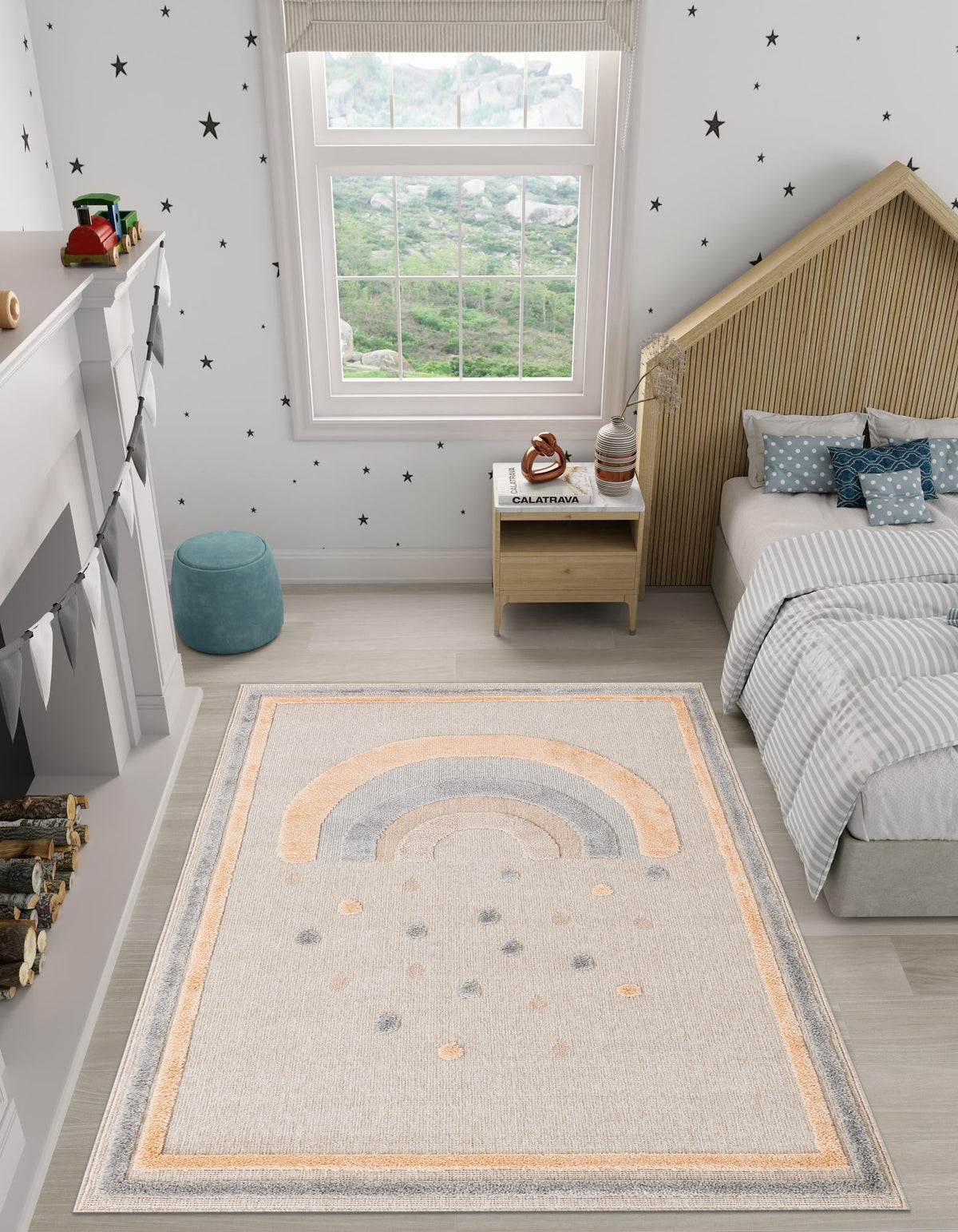 Wonder Tykes Collection Area Rug -  Frolicfield Rectangle Multi  lifestyle 3