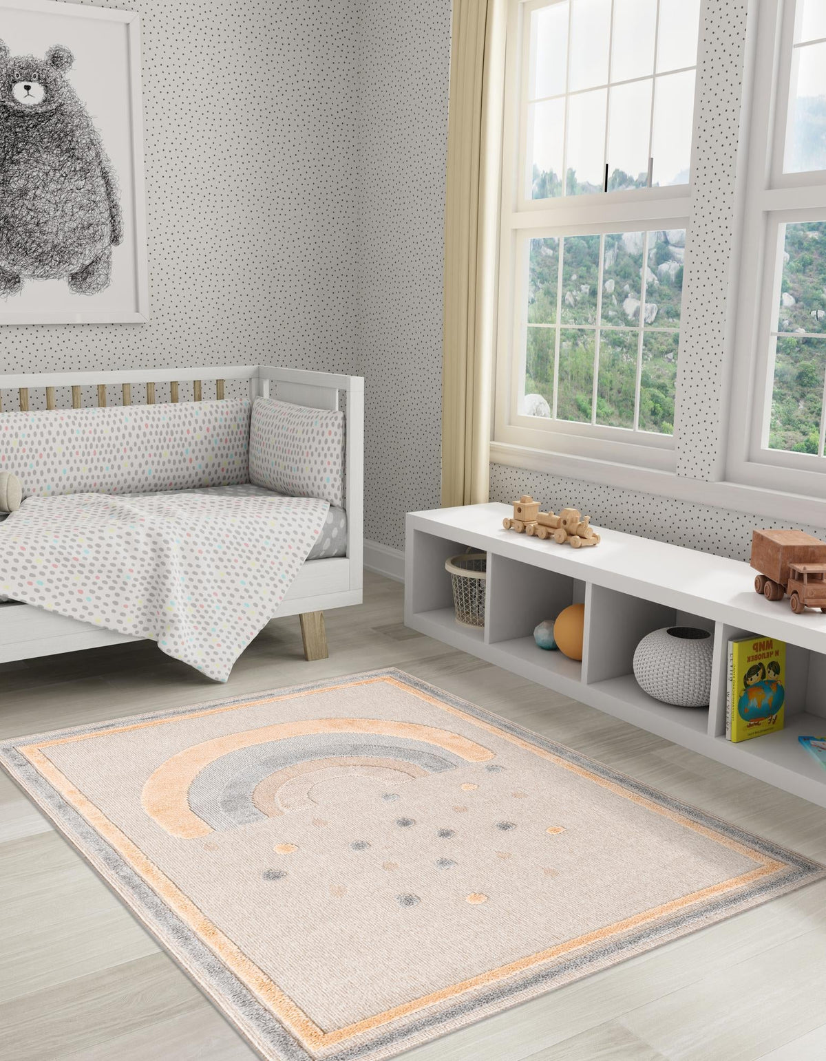 Wonder Tykes Collection Area Rug -  Frolicfield Rectangle Multi  lifestyle 7
