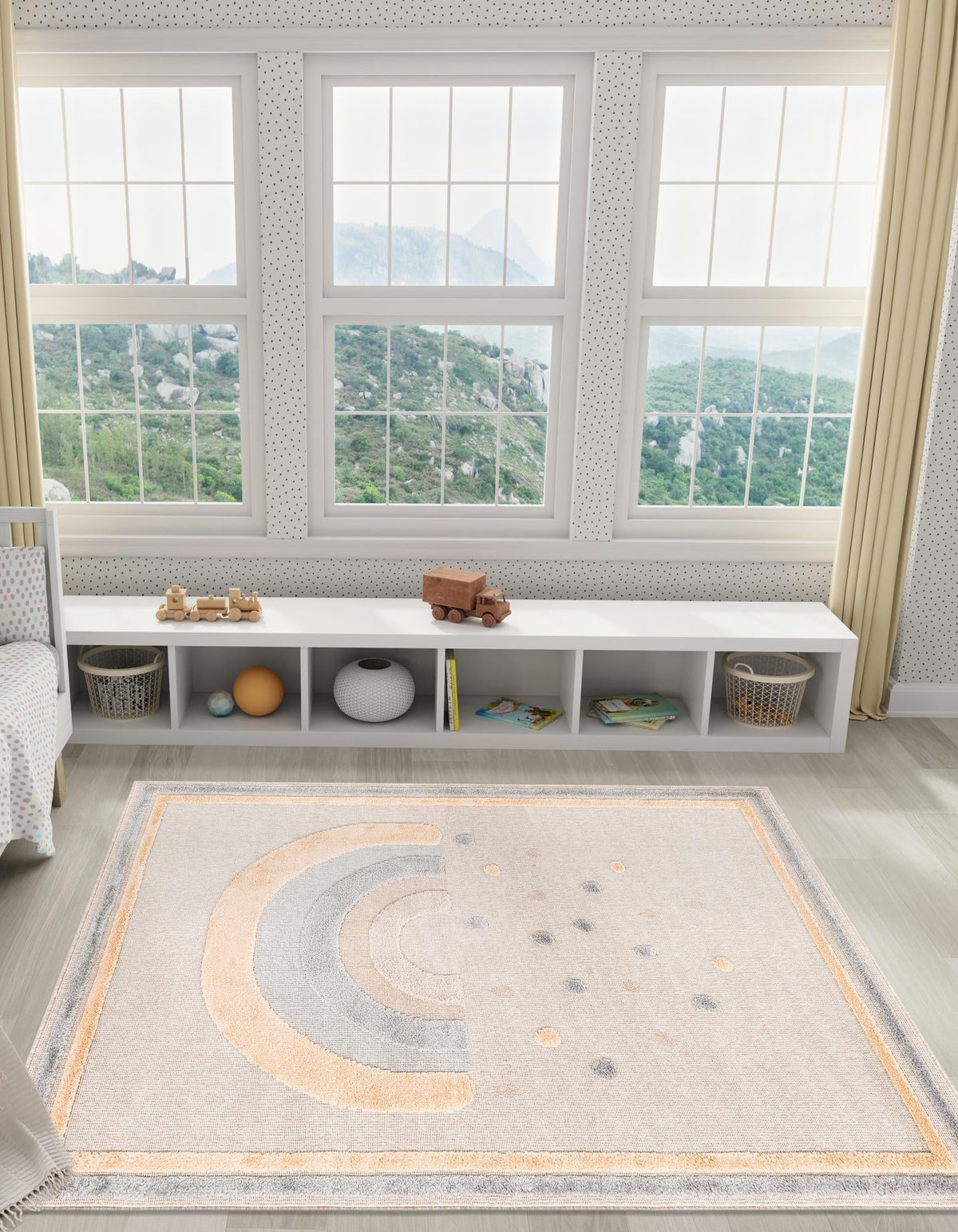 Wonder Tykes Collection Area Rug -  Frolicfield Rectangle Multi  lifestyle 9
