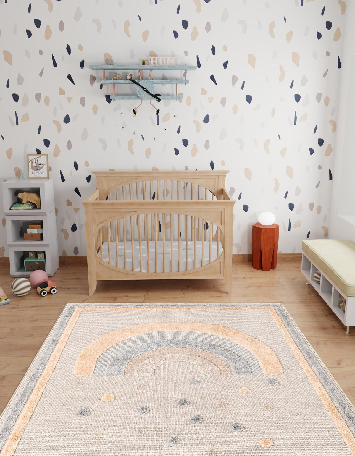 Wonder Tykes Collection Area Rug -  Frolicfield Rectangle Multi  lifestyle 10