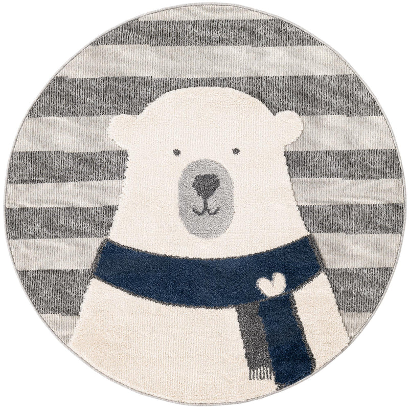 Wonder Tykes Collection Area Rug -  Dreamland Round Gray  lifestyle 39