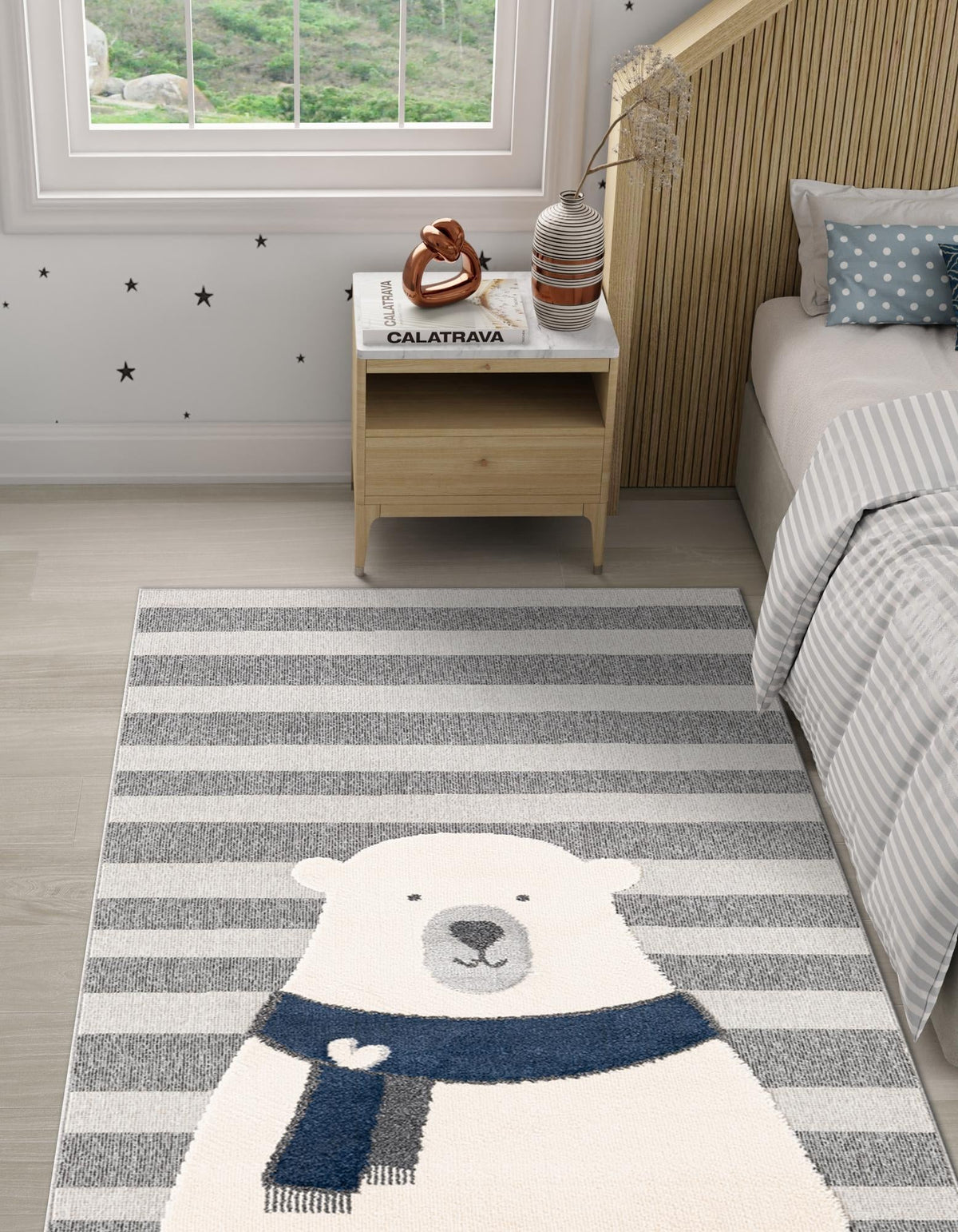 Wonder Tykes Collection Area Rug -  Dreamland Rectangle Gray  lifestyle 2