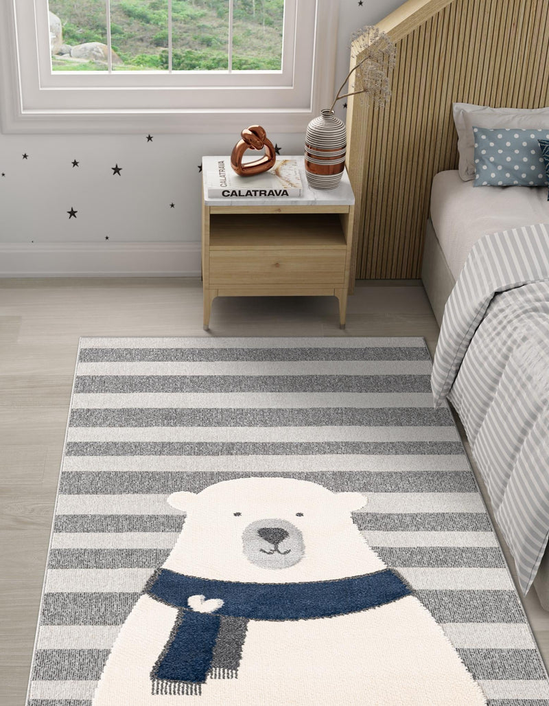 Wonder Tykes Collection Area Rug -  Dreamland Rectangle Gray  lifestyle 2