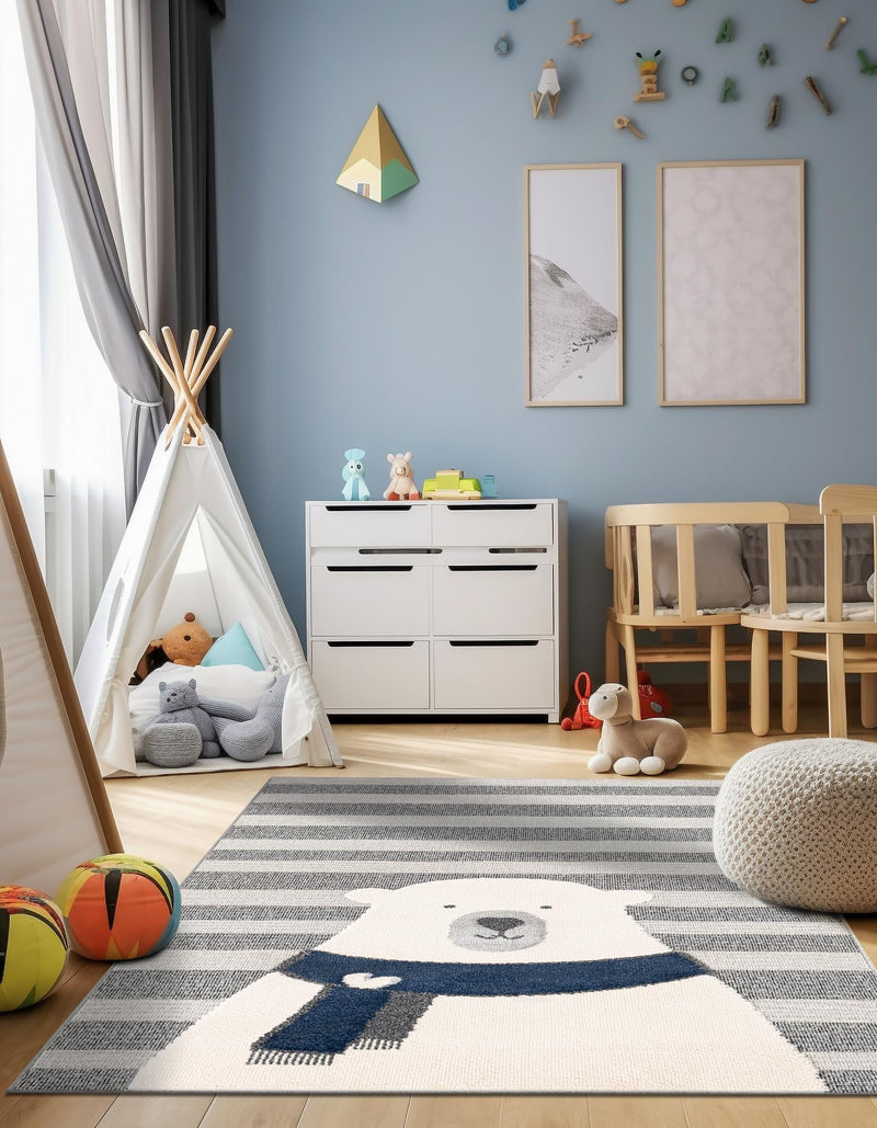 Wonder Tykes Collection Area Rug -  Dreamland Rectangle Gray  lifestyle 10