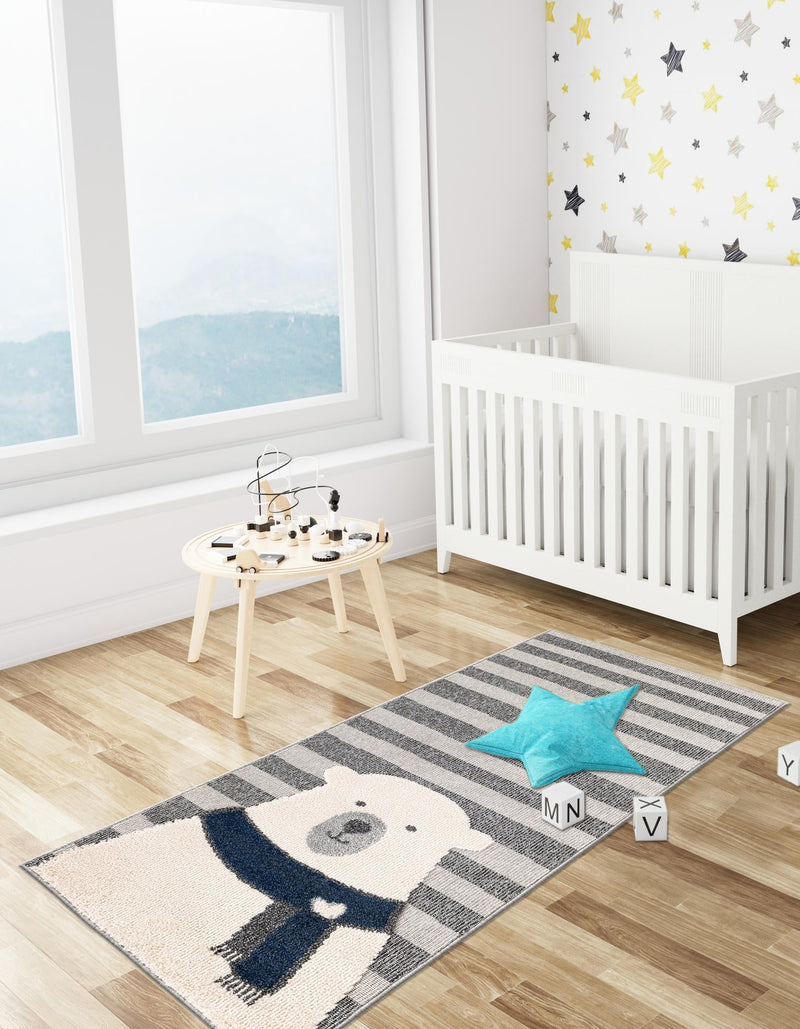 Wonder Tykes Collection Area Rug -  Dreamland Runner Gray  lifestyle 41