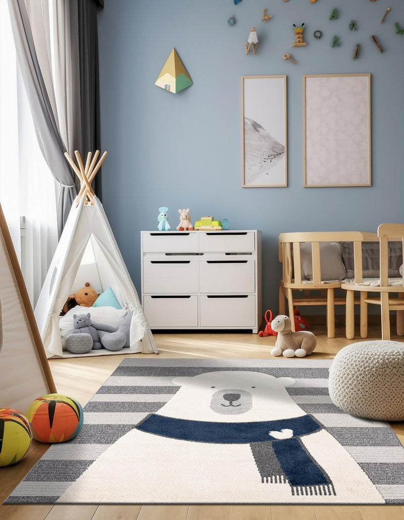 Wonder Tykes Collection Area Rug -  Dreamland Square Gray  lifestyle 30