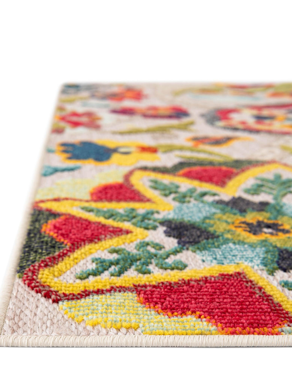 Outdoor Marrakesh Collection Area Rug - Fes Rectangle Multi Beige  lifestyle 26