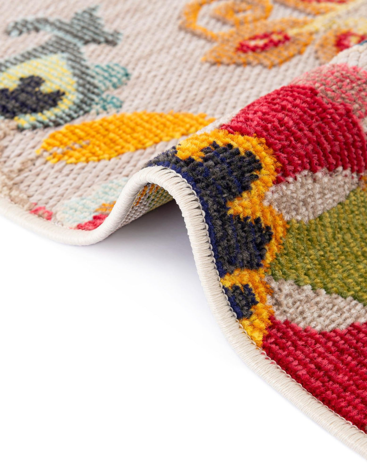 Outdoor Marrakesh Collection Area Rug - Fes Rectangle Multi Beige  lifestyle 32