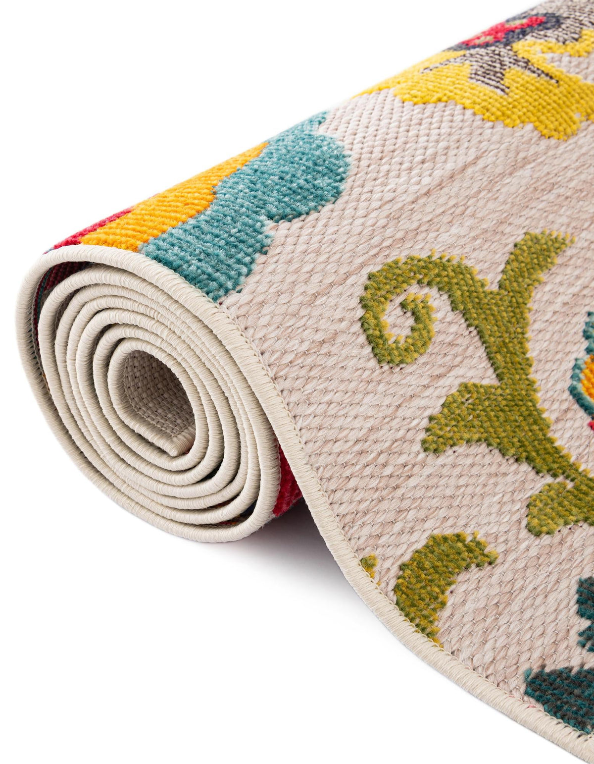 Outdoor Marrakesh Collection Area Rug - Fes Rectangle Multi Beige  lifestyle 36