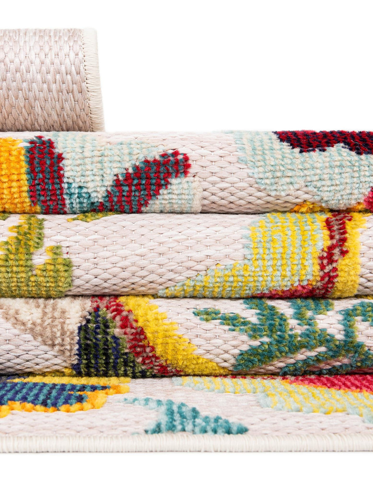 Outdoor Marrakesh Collection Area Rug - Fes Rectangle Multi Beige  lifestyle 40