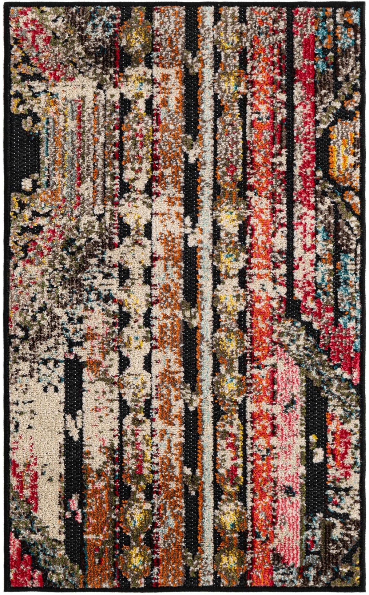 Outdoor Marrakesh Collection Area Rug -  Agadir Rectangle Multi Black  lifestyle 2