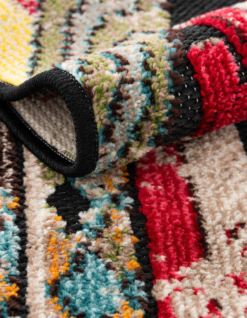 Outdoor Marrakesh Collection Area Rug -  Agadir Rectangle Multi Black  lifestyle 25