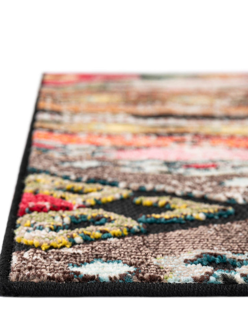 Outdoor Marrakesh Collection Area Rug -  Agadir Rectangle Multi Black  lifestyle 27