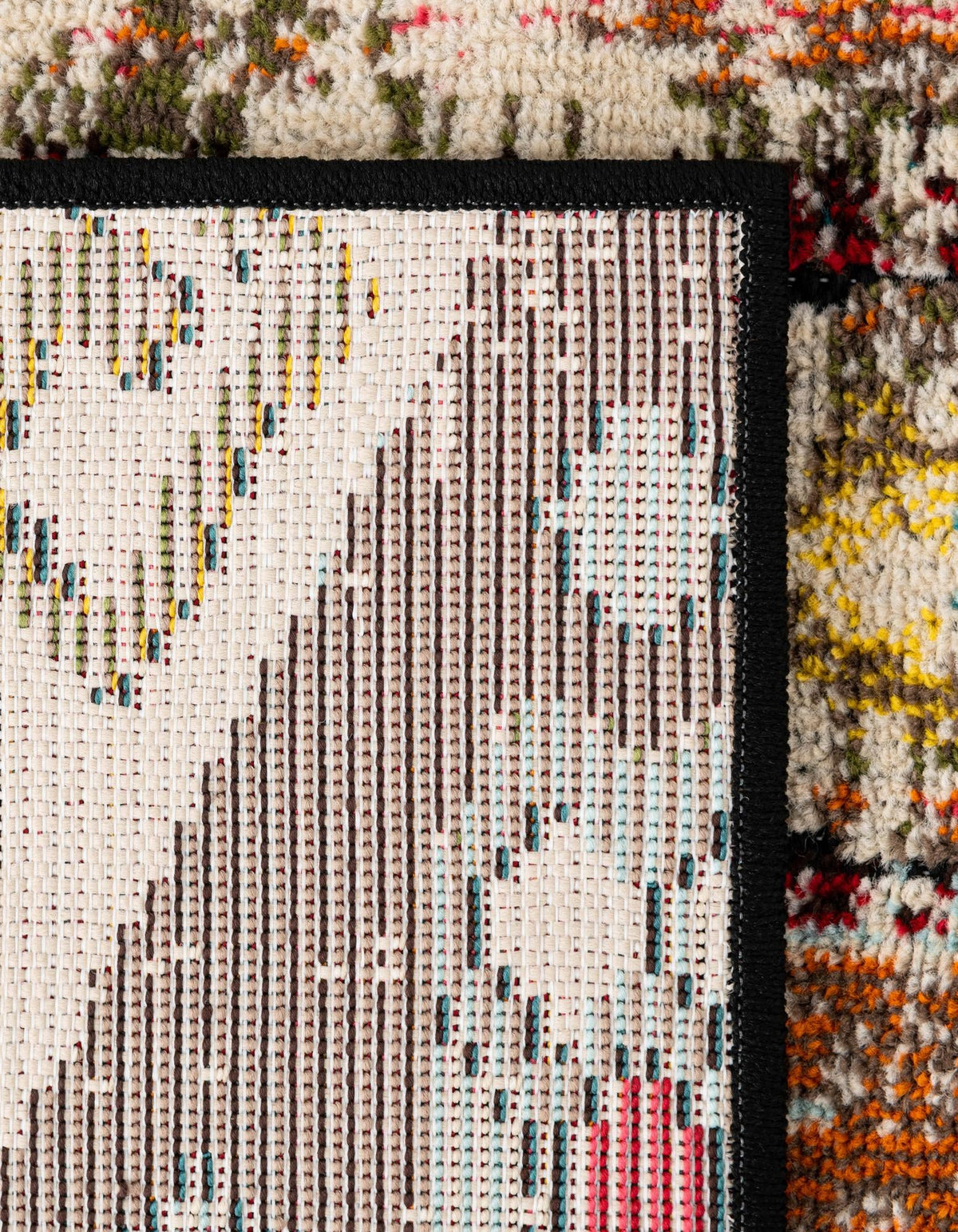 Outdoor Marrakesh Collection Area Rug -  Agadir Rectangle Multi Black  lifestyle 31