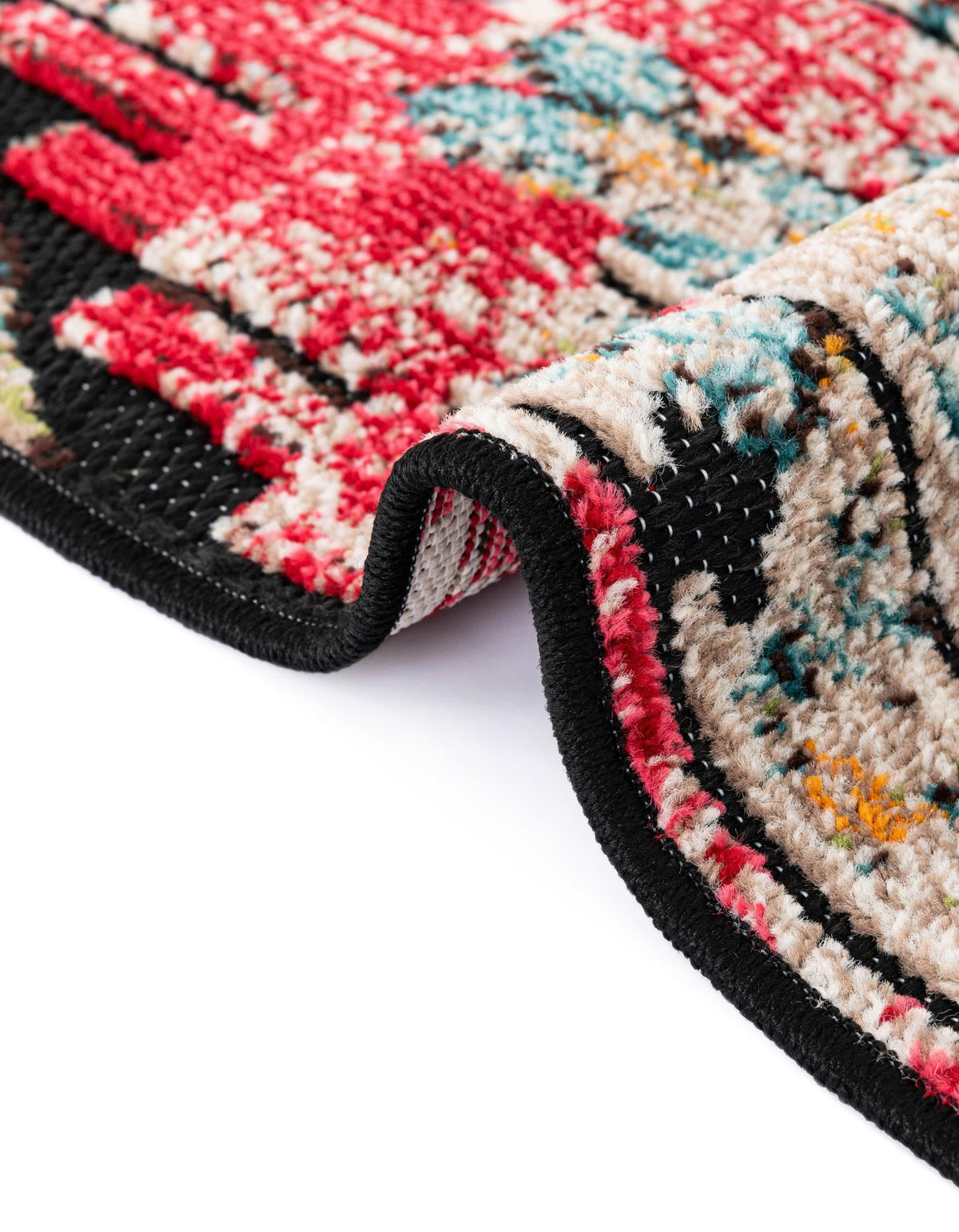 Outdoor Marrakesh Collection Area Rug -  Agadir Rectangle Multi Black  lifestyle 33