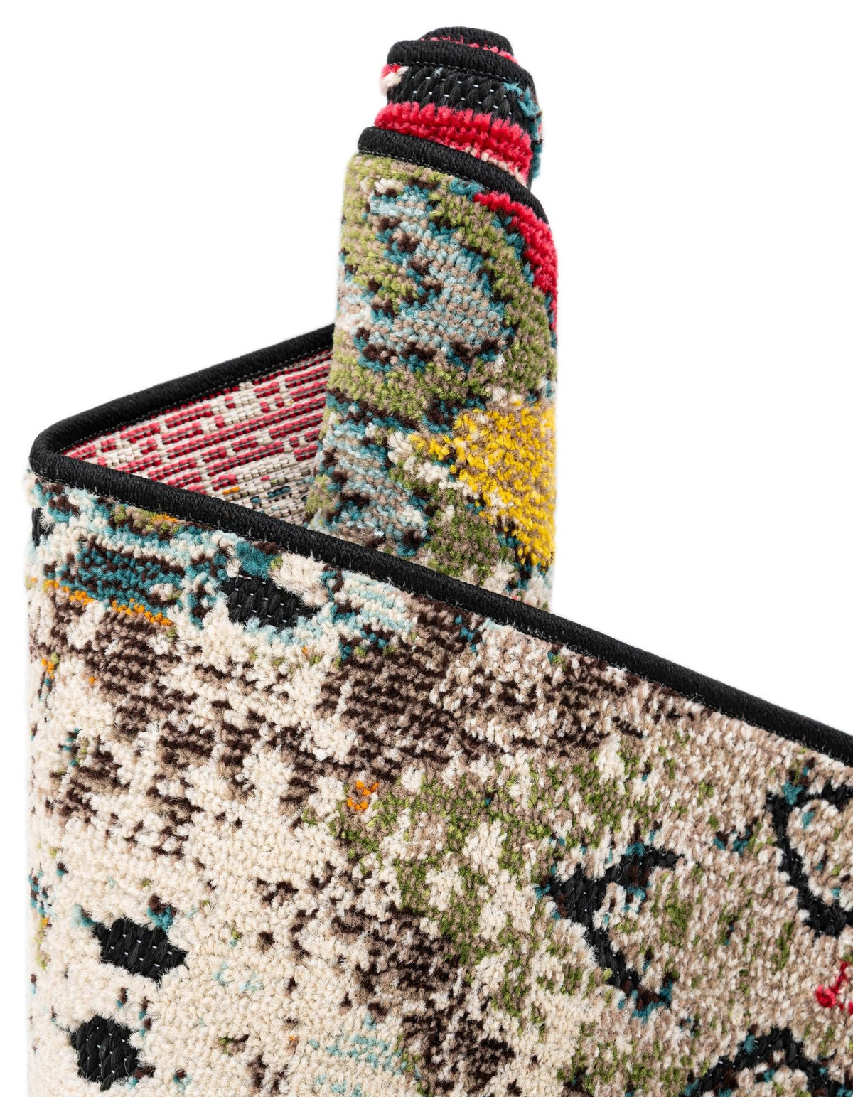 Outdoor Marrakesh Collection Area Rug -  Agadir Rectangle Multi Black  lifestyle 35