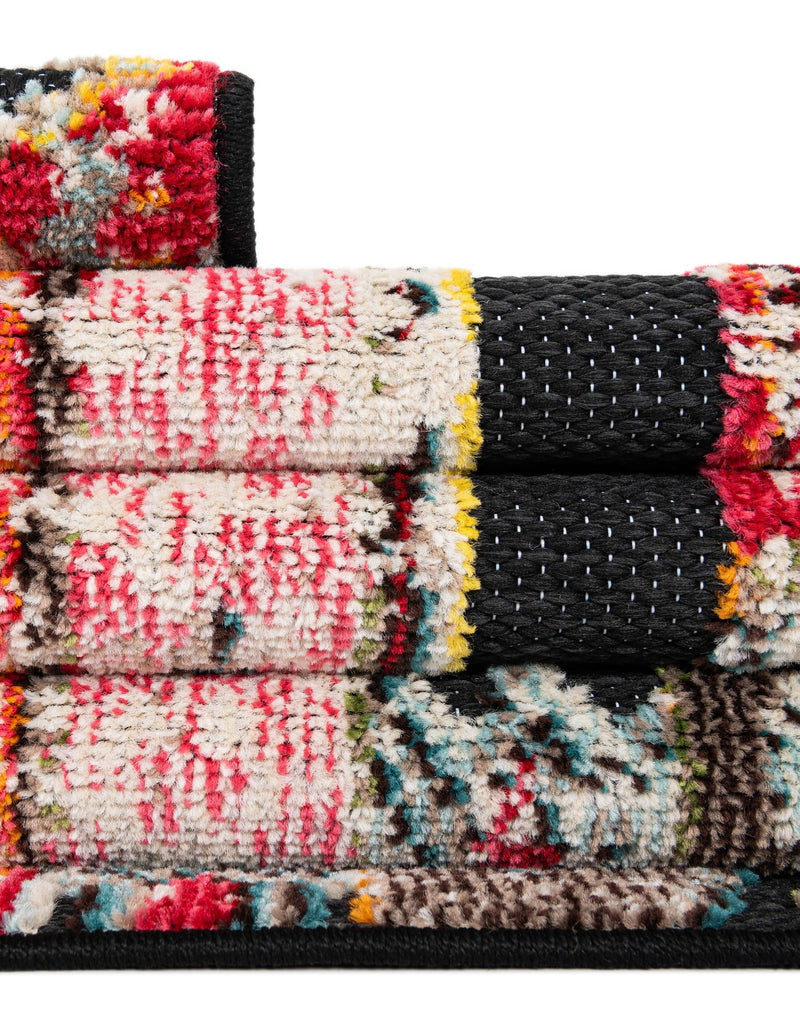 Outdoor Marrakesh Collection Area Rug -  Agadir Rectangle Multi Black  lifestyle 41