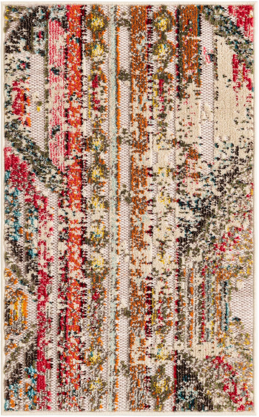 Outdoor Marrakesh Collection Area Rug -  Agadir Rectangle Multi Beige Main