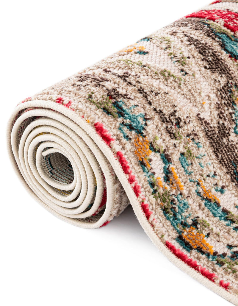 Outdoor Marrakesh Collection Area Rug -  Agadir Rectangle Multi Beige  lifestyle 36