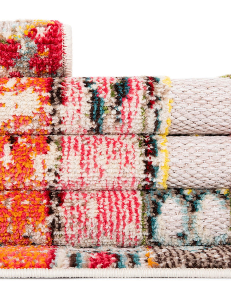 Outdoor Marrakesh Collection Area Rug -  Agadir Rectangle Multi Beige  lifestyle 40