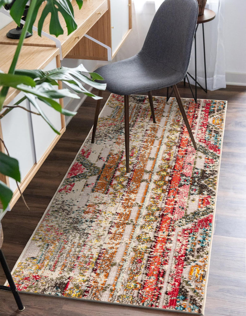 Outdoor Marrakesh Collection Area Rug -  Agadir Runner Multi Beige  lifestyle 61