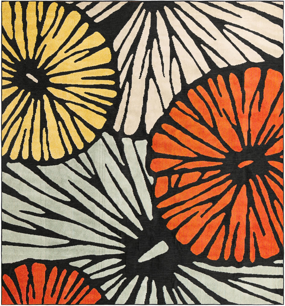 Outdoor Marrakesh Collection Area Rug -  Tetouan Square Multi  lifestyle 51