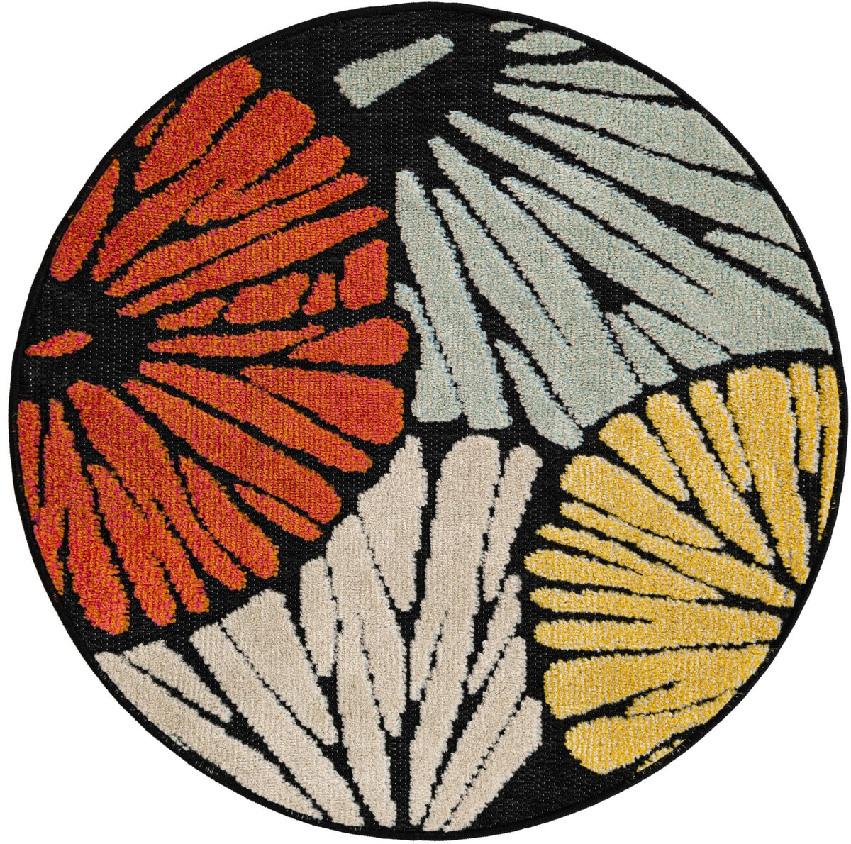Outdoor Marrakesh Collection Area Rug -  Tetouan Round Multi  lifestyle 52