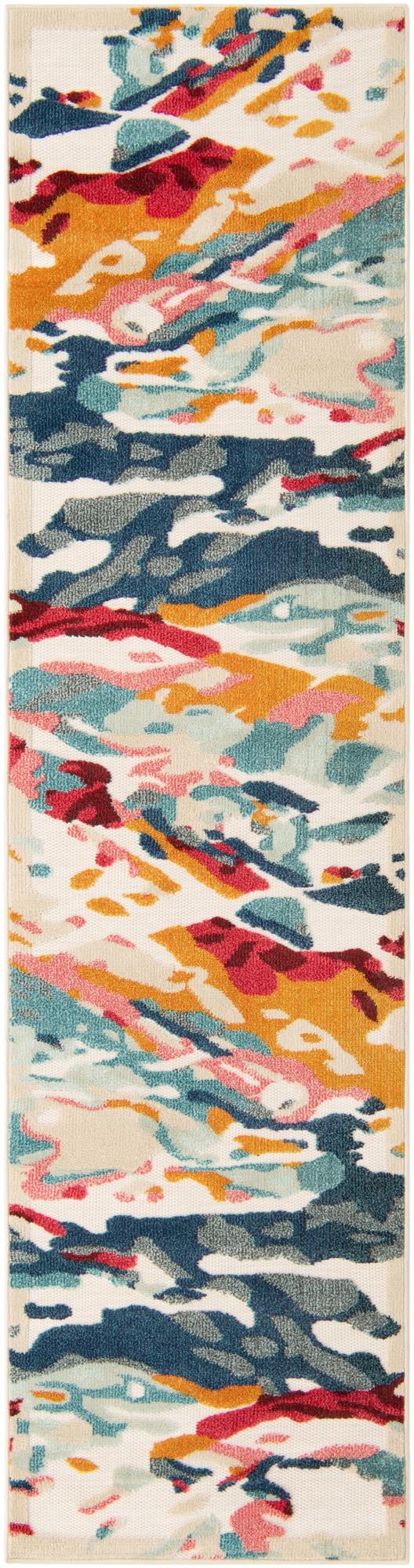 Outdoor Marrakesh Collection Area Rug -  Meknes Runner Multi  lifestyle 22