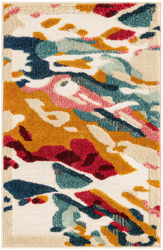 Outdoor Marrakesh Collection Area Rug -  Meknes Rectangle Multi Main