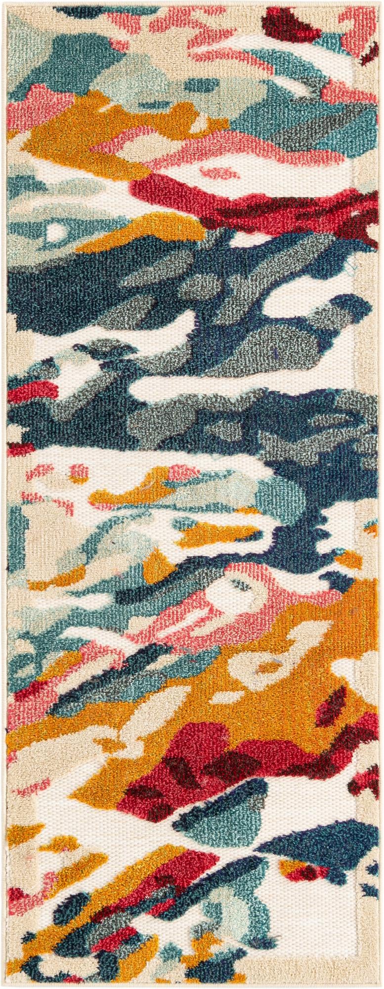 Outdoor Marrakesh Collection Area Rug -  Meknes Runner Multi  lifestyle 23