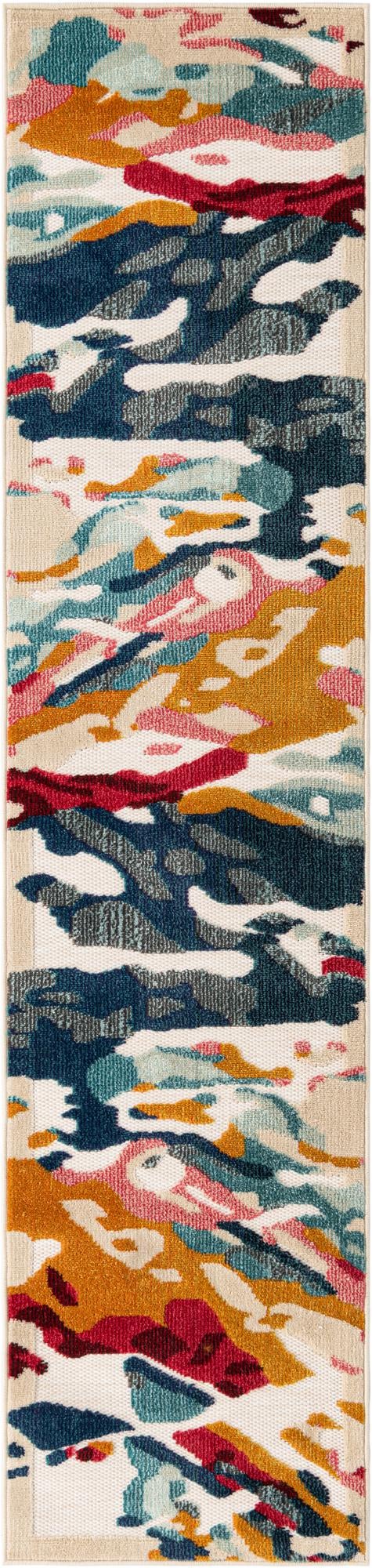 Outdoor Marrakesh Collection Area Rug -  Meknes Runner Multi  lifestyle 54