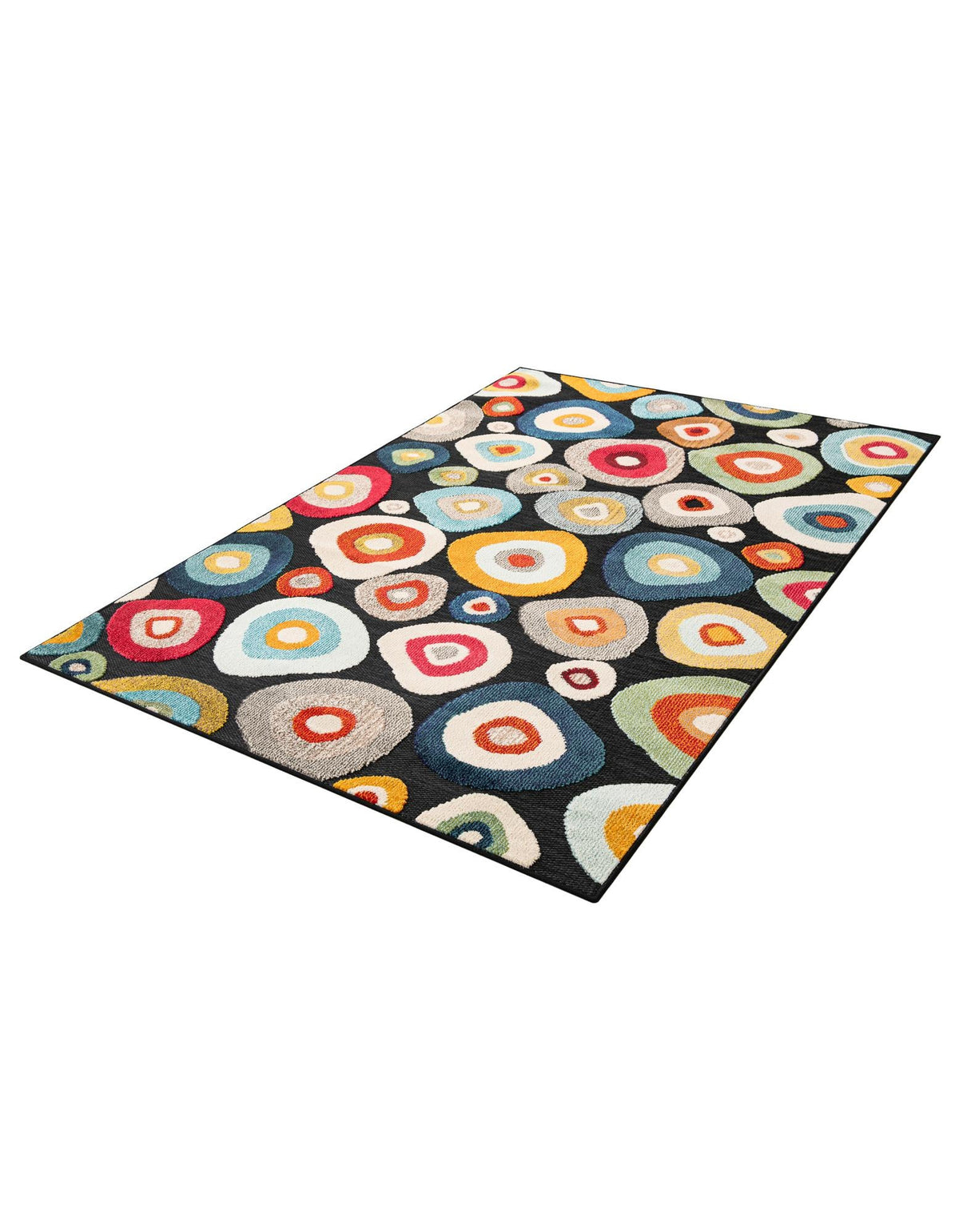 Outdoor Marrakesh Collection Area Rug -  Chefchaouen Rectangle Multi Black  lifestyle 8