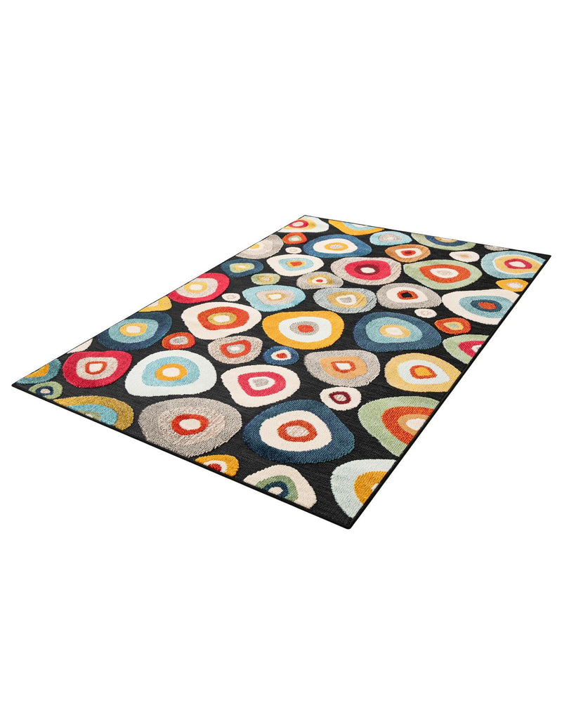 Outdoor Marrakesh Collection Area Rug -  Chefchaouen Rectangle Multi Black  lifestyle 8