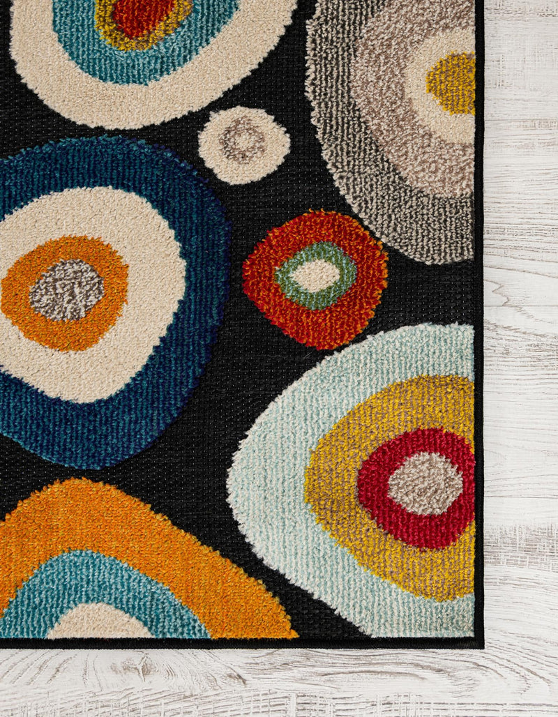 Outdoor Marrakesh Collection Area Rug -  Chefchaouen Rectangle Multi Black  lifestyle 6