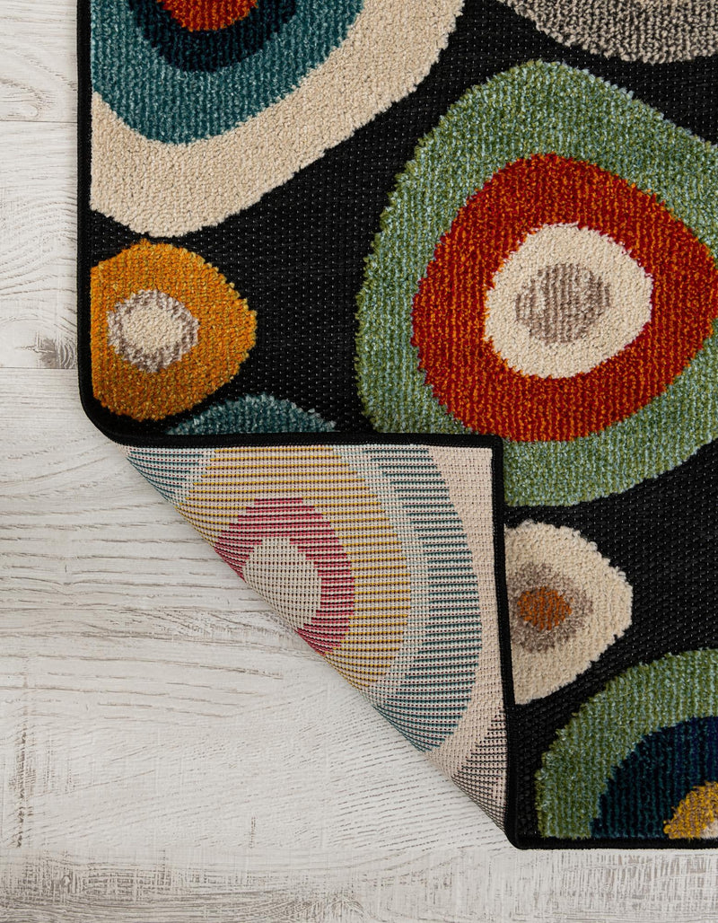 Outdoor Marrakesh Collection Area Rug -  Chefchaouen Rectangle Multi Black  lifestyle 7