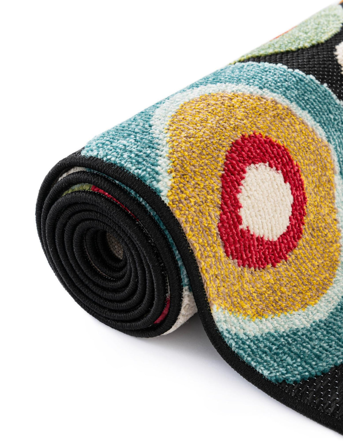 Outdoor Marrakesh Collection Area Rug -  Chefchaouen Rectangle Multi Black  lifestyle 37